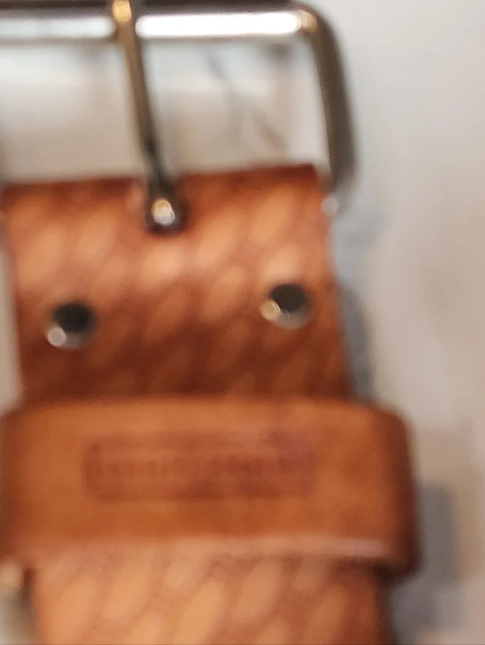 Craftsman Heavy Duty Leather Work Belt – Embossed Basketweave, Tan